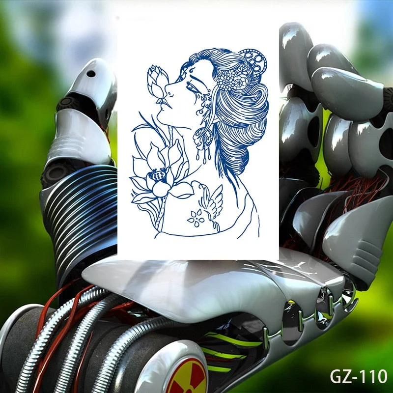 Temporary Waterproof Tattoo Stickers Talisman Get Love Disaster Elimination Juice Ink Men Women Chest Body Arm Fake Tatoo Beauty