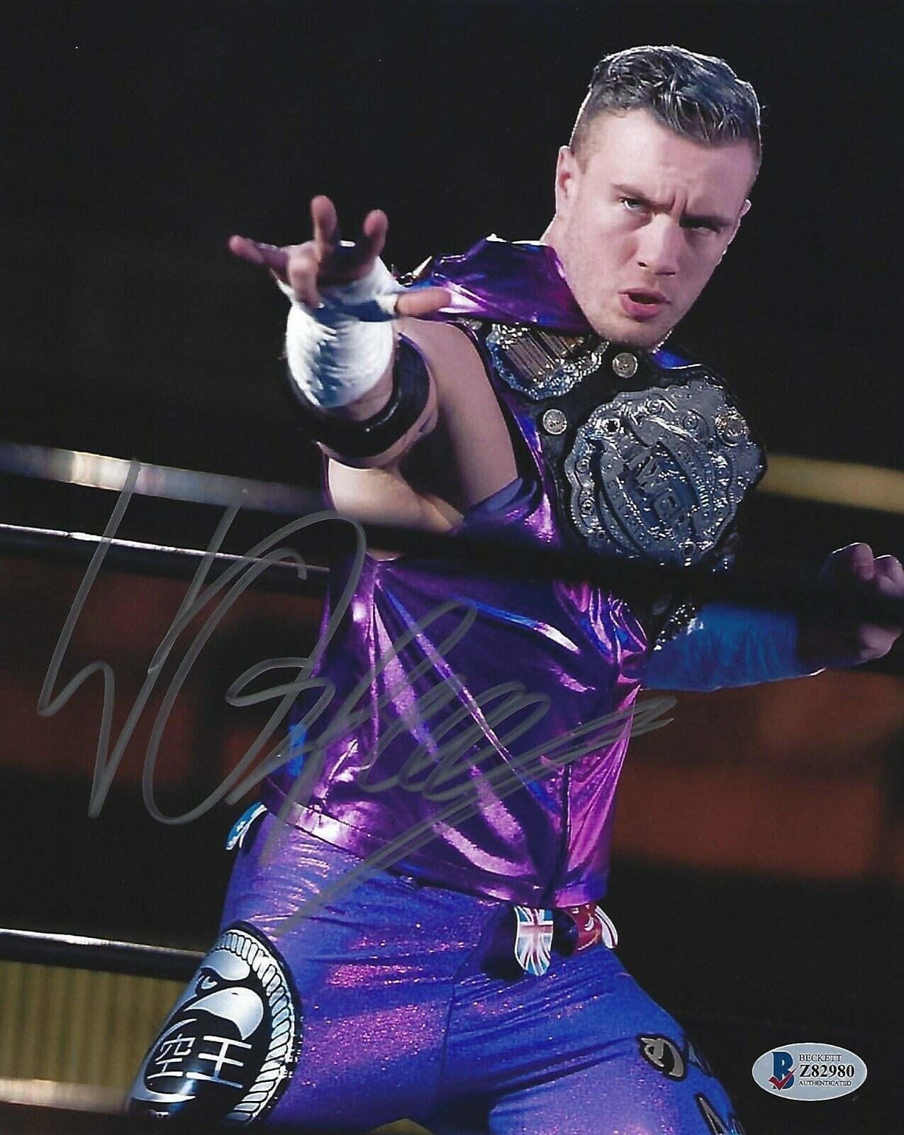 Will Ospreay Signed 8x10 Photo Poster painting BAS COA New Japan Pro Wrestling Rev Autograph 1