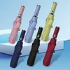 LED Lighting Umbrella Fully Automatic Sun Umbrella Sun Protection Sunshade 10 Ribs Foldable Umbrella