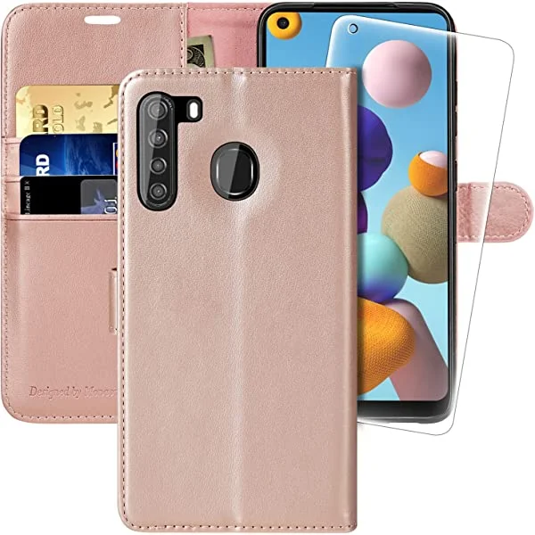 MONASAY Samsung Galaxy A21 Wallet Case, 6.5 inch 