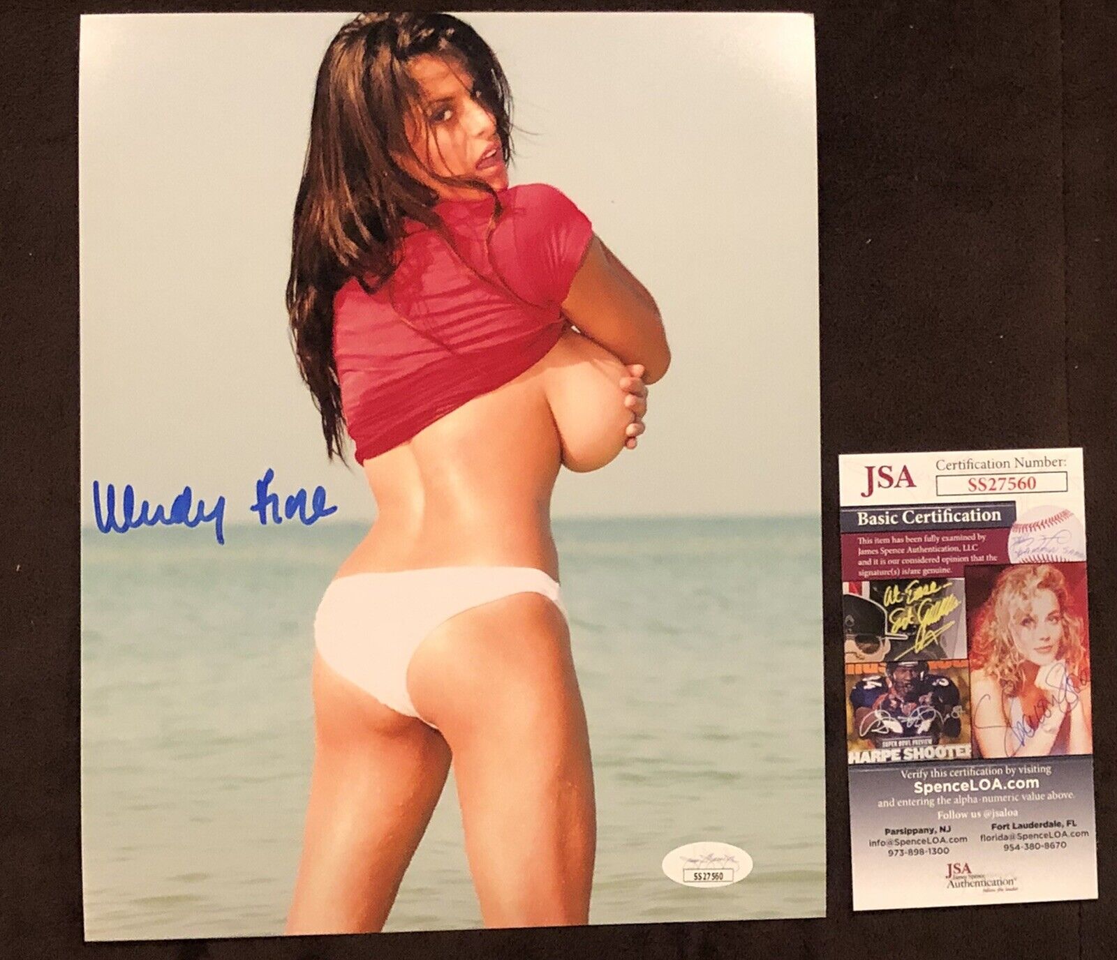 Wendy Fiore Adult STAR SIGNED 8X10 Photo Poster painting Autograph Sexy Naughty Model JSA