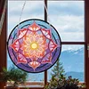 Diamond Painting Stained Glass Mandala Flower Pendant
