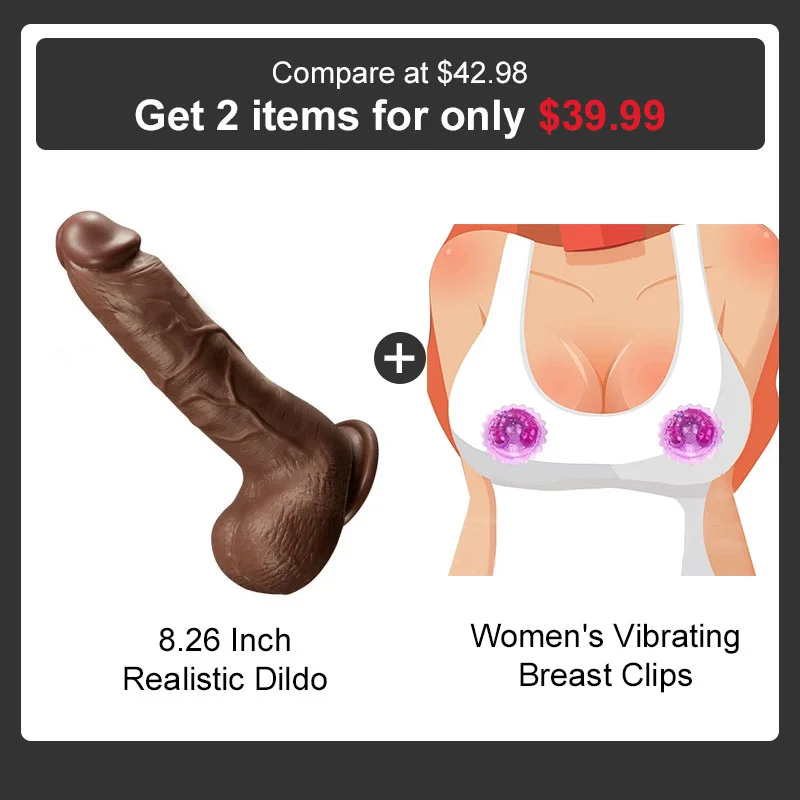 8.26 Inches Realistic Dildo with Lifelike Veins and Suction Cup for Hands-Free Pleasure