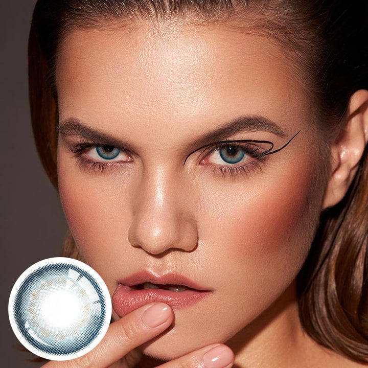 Rich Girl Blue Colored Contact Lenses Yearly