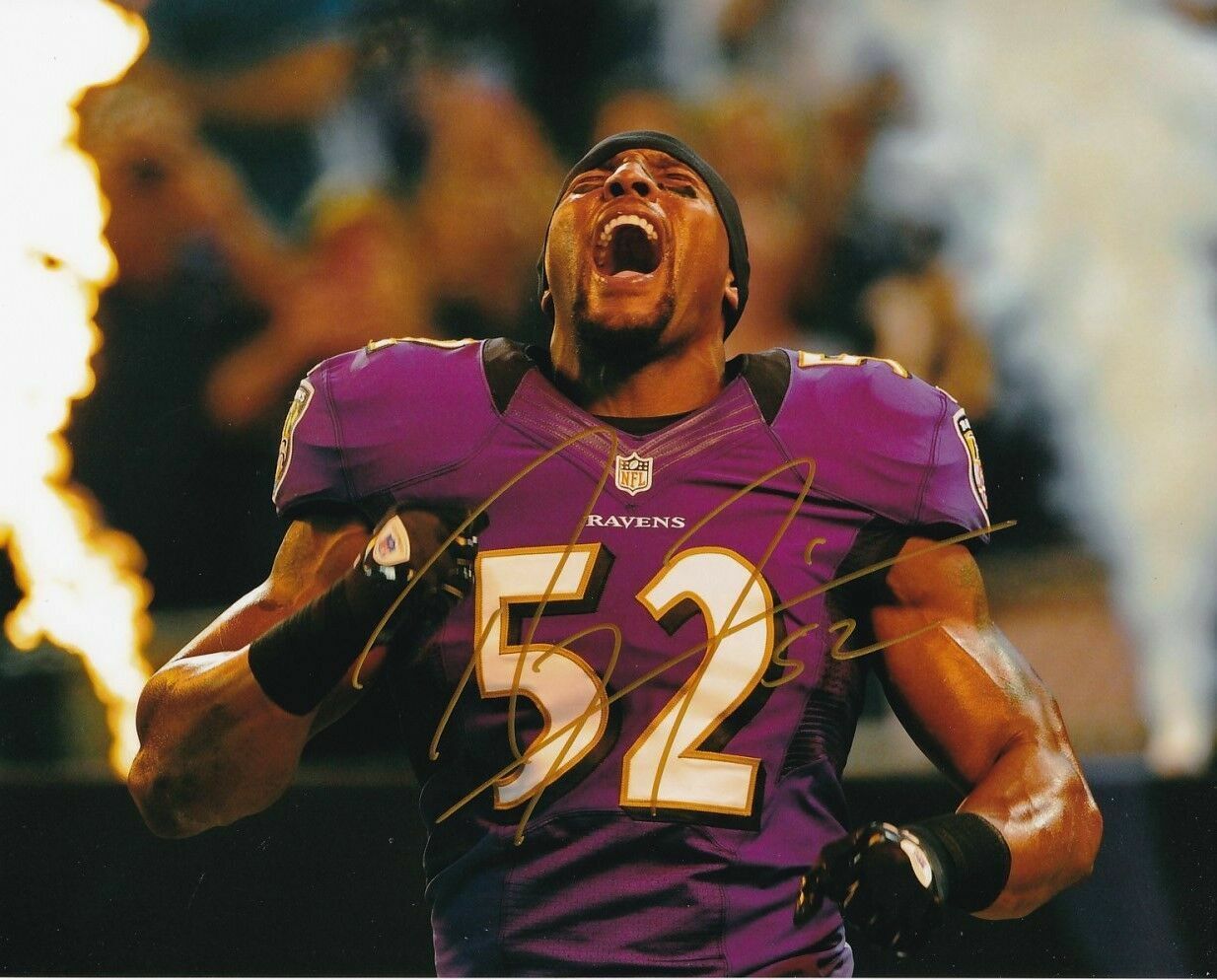 Ray Lewis Autographed Signed 8x10 Photo Poster painting ( HOF Ravens ) REPRINT