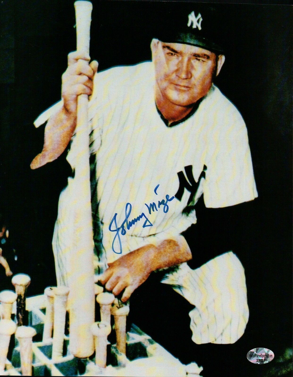 Johnny Mize Signed 8X10 Photo Poster paintinggraph Card Stock Autograph NY Yankees Auto w/COA