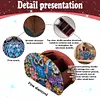(US Local)DIY Gem Owl Design Wooden Diamond Painting Makeup Brush Storage Box Organizer