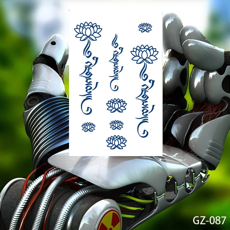 Temporary Waterproof Tattoo Sticker Chinese Character Your Guardian Hero Love Juice Ink Lasting Arm Back Body Leg Fake Tatoo DIY