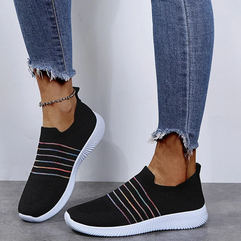 2021 Sneakers Women Shoes Flats Casual Ladies Shoes Women Loafers Mesh Light Breathable Female shoes Plus size