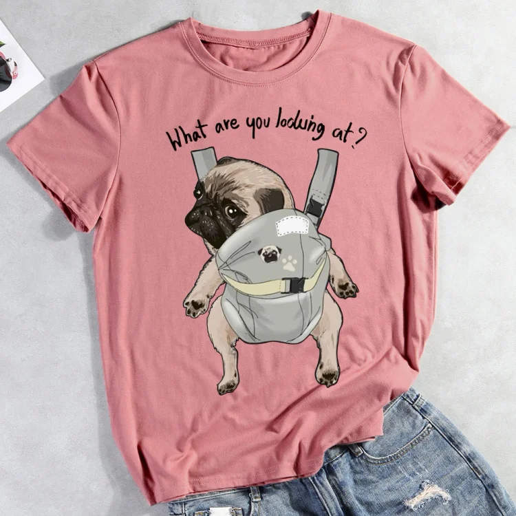 Dog And Slogan  Pet Animal Lover T-shirt Tee -012552-CB