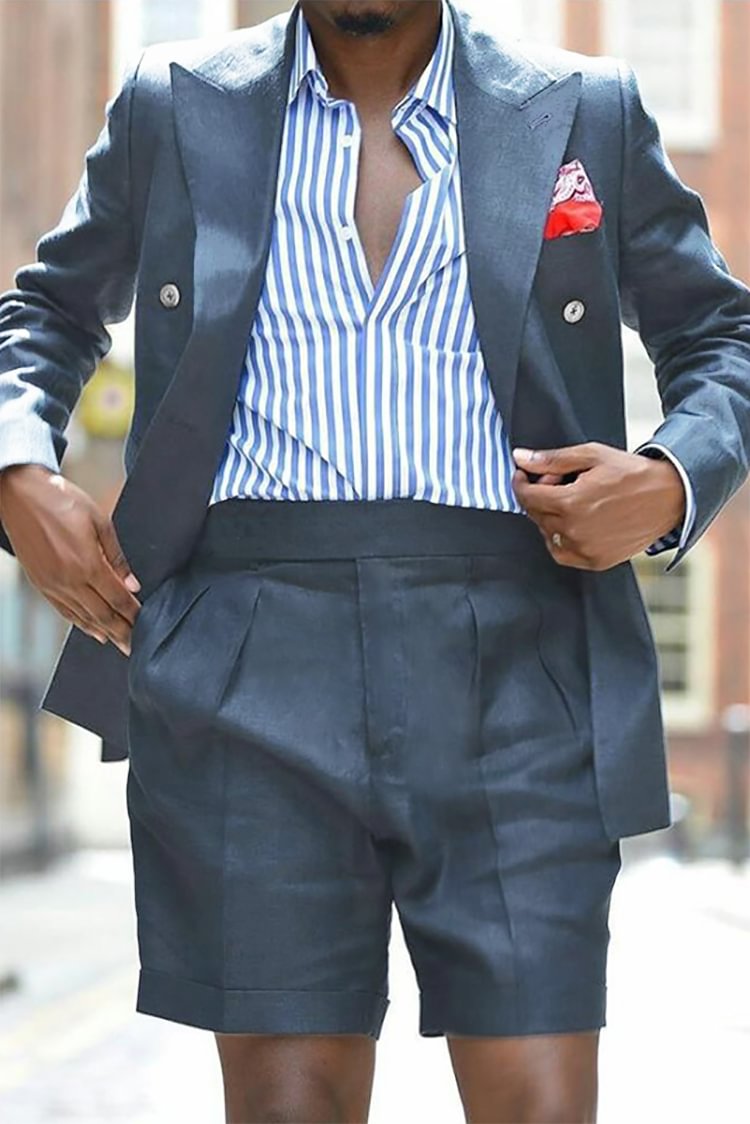 Tiboyz Fashion Outfits Blazer And Shorts Two Piece Suit