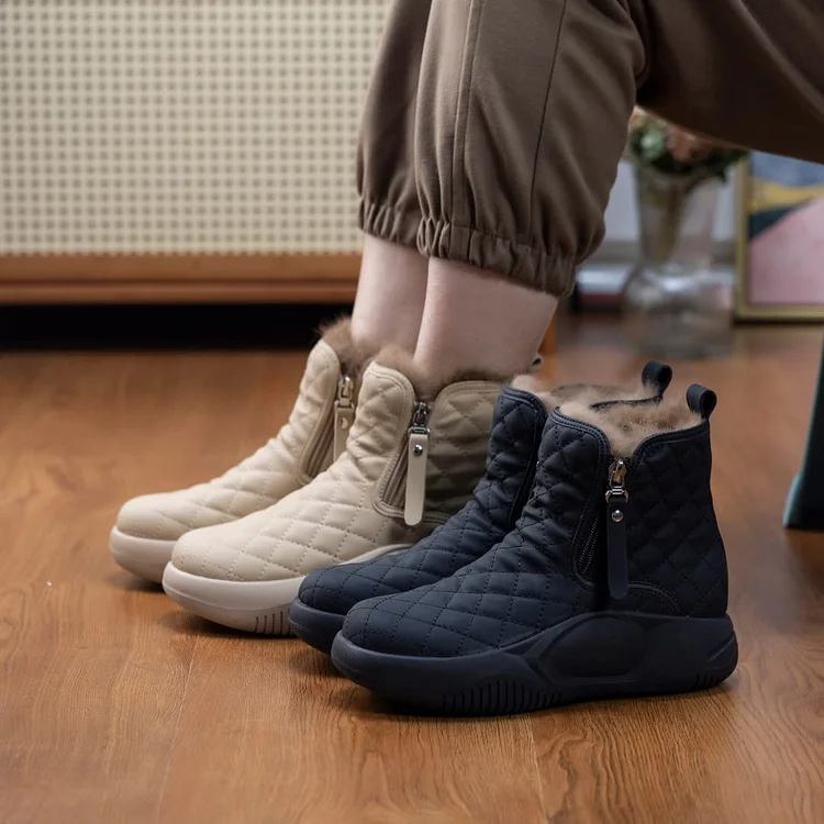 Women's Warm Martin Boots With Thick Soles