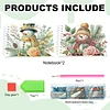 2 Pack Winter Snowman DIY Diamond Art Spiral Notebook Kit 80 Pages No Lines