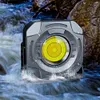 COB LED Outdoor Work Light USB Rechargeable Flashlight for Car Repair (Black)