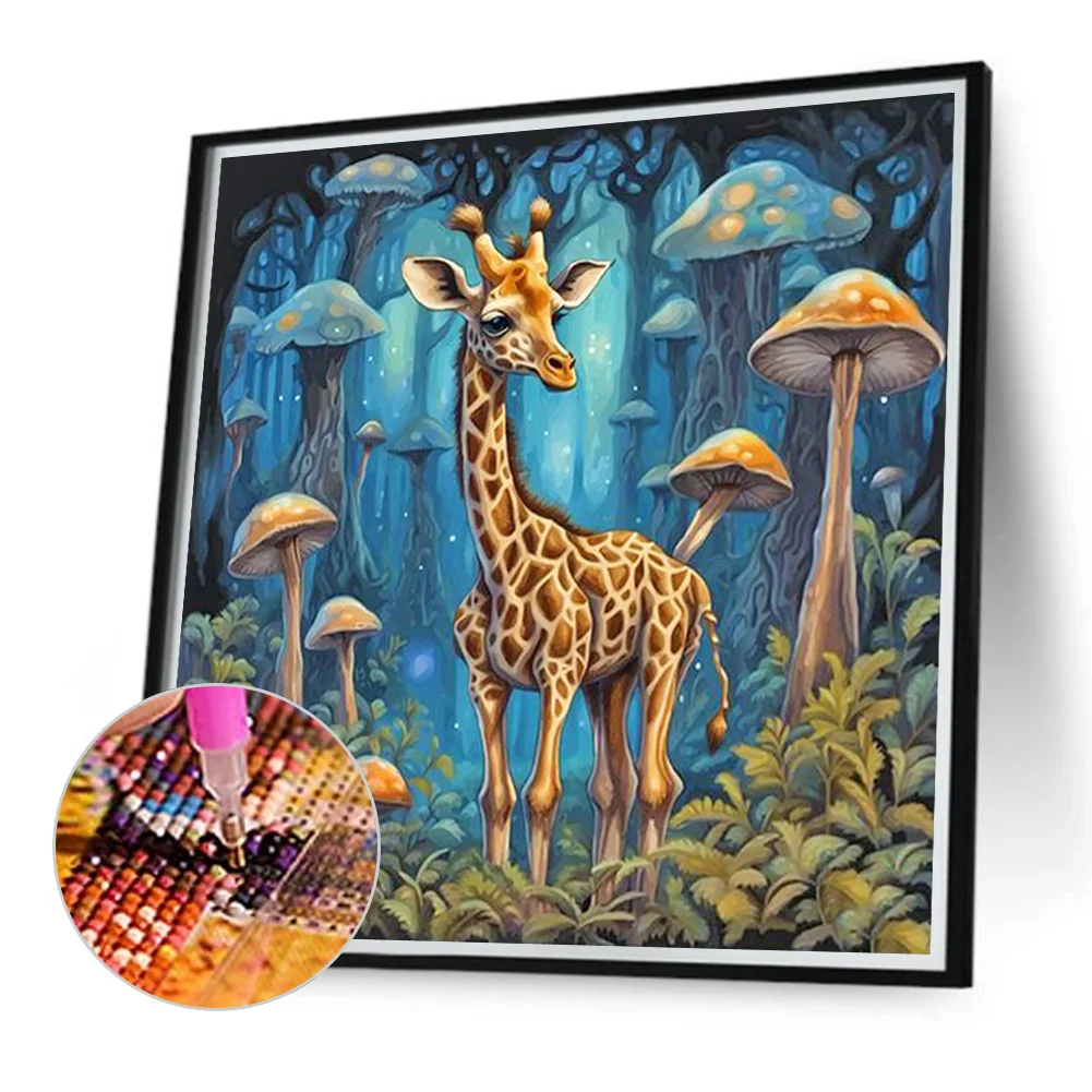 Diamond Painting - Full Round Drill - Giraffe(Canvas|40*40cm)