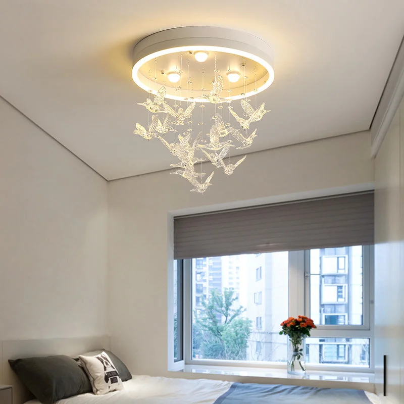 Bedroom Lamp Simple Modern Creative Warm Romantic Princess Room Led Ceiling Lamp