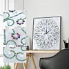 DIY Diamond Painting White Flower Wall Clock Craft Art Decor
