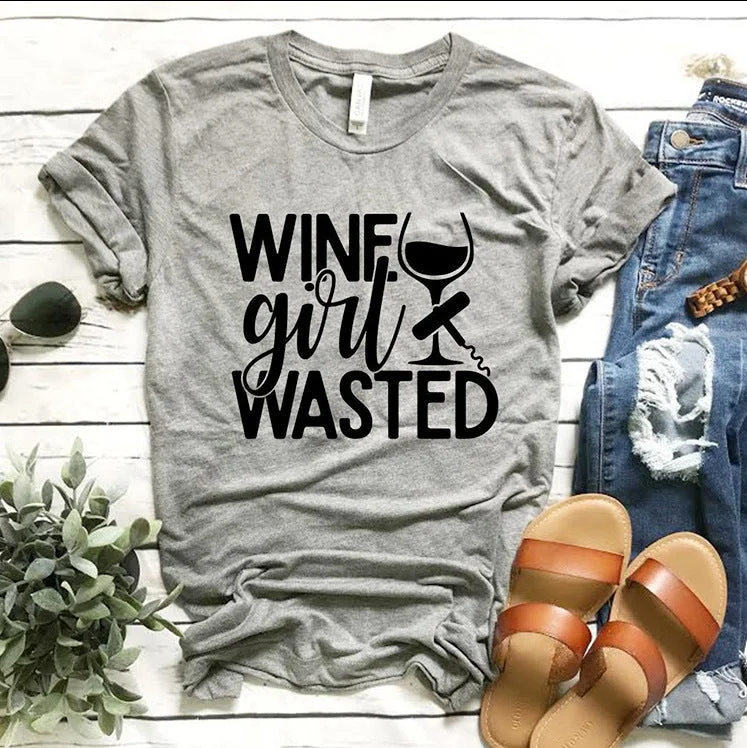 WINE GIRL WASTED T-shirt