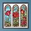 Diamond Painting -5D Full Round Drill Stained Glass Rose(40*40 CM)