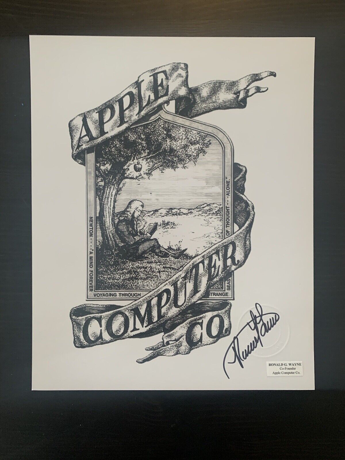 RONALD WAYNE Signed 8x10 Photo Poster painting CO FOUNDER APPLE COMPUTER Embossed COA