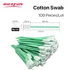 100pcs Cotton Micro Swab Industry Nonwoven Anti-static Dust Off for Lens Protective Window Fiber Laser Head Cleaning Tools