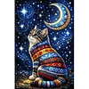 Diamond Painting -DIY Round Drill Starry Sky and Cats(40x60cm)