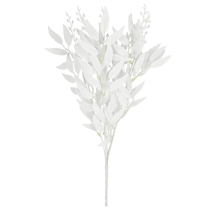 Silk Artificial Willow Bouquet Fake Green Leaves for Wedding Home Garden Vase Decoration Jungle Party DIY Plants Wreath