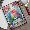 Liebe Papagei Kristall Notizblock Skizzenbuch - 5d DIY Handwerk Notizbuch