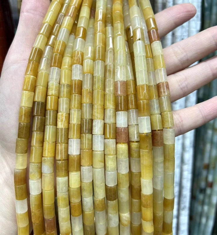 1 Set 6*8mm 1-1.5mm Natural Stone Crystal Agate Round Beads