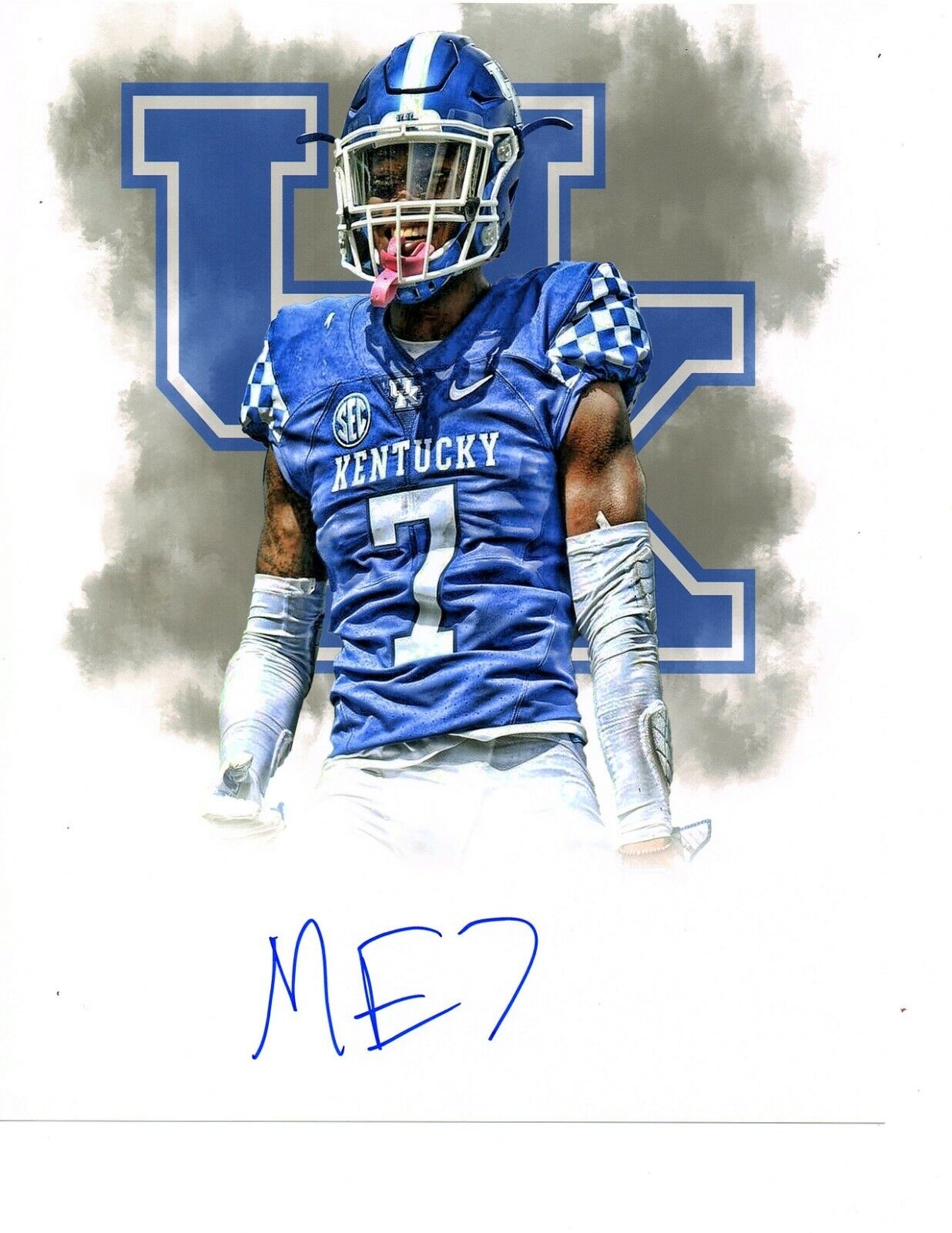 Mike Edwards Kentucky Wildcats signed autographed 8x10 football Photo Poster painting c