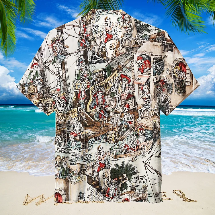 Skull And Bones|Unisex Hawaiian Shirt
