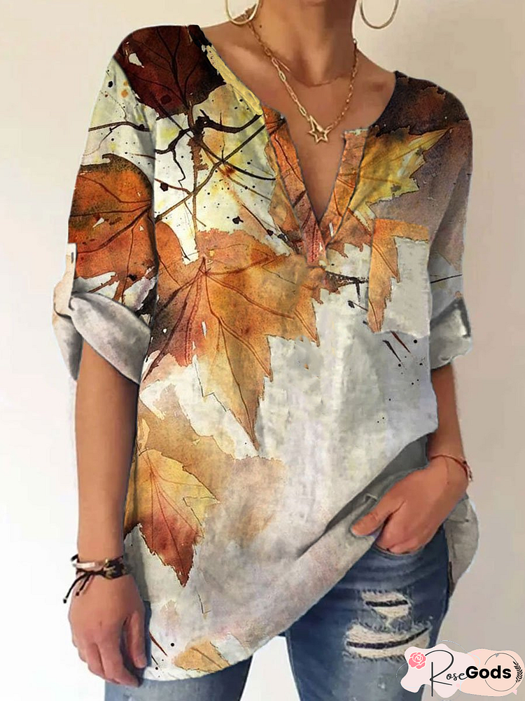 Casual Ombre Loose Blouse