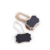 10 Pack | 2"x3" Mini Wooden Hanging Chalkboard Signs With Twine String and Chalk