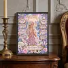 Winter Pink Gown Prayer Lady Special Shaped 5D DIY Partial Drill Diamond Painting Kits for Adults Beginners Home Decor Diamond Dots Paintings Diamond Art Kit 11.81x15.75inch