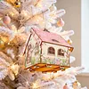 DIY 3D Diamond Painting Wooden Puzzle, Jigsaw Puzzle Diamond Art Holiday Party Xmas Decorations Hanging Kits