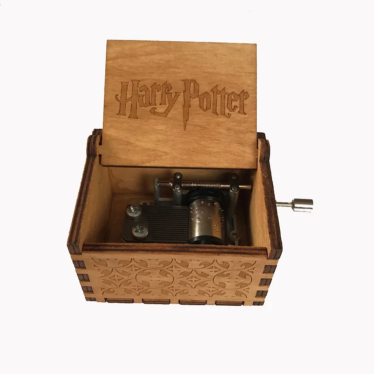 Mayoulove Harry Potter Hand-made Wooden Classical Music Box Christmas Gifts Birthday Presents-Mayoulove