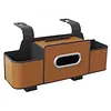 Car Back Seat Organizer with Cup Holder Tissue Box and Hooks Travel Accessories
