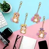 4Pcs Diamond Painting Double Sided Groundhog Keychain Pendant for Beginners