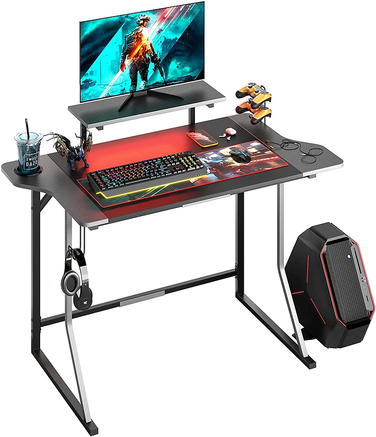 Bestier 47 inch Gaming Desk with RGB LED Lights