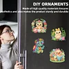 12 STÜCKE 2d flache DIY Diamant Kunst Kühlschrank Aufkleber Kits für Wohnkultur (Schildkröte)