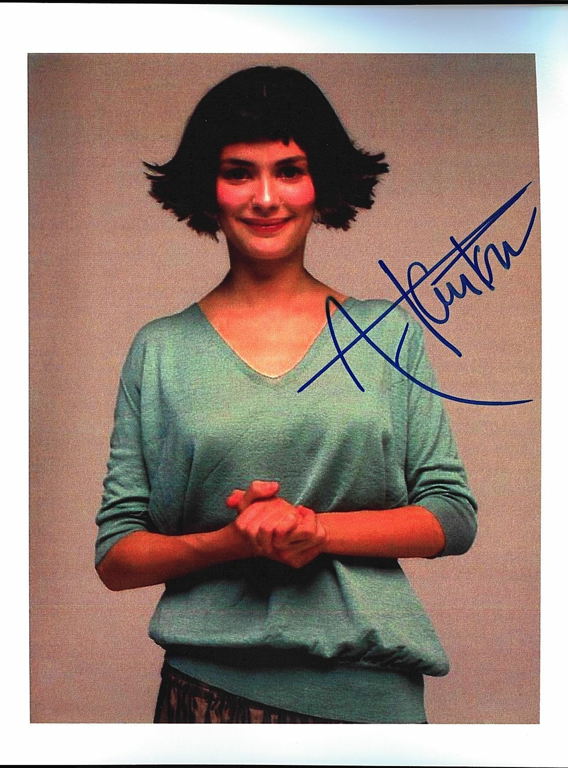 AUDREY TAUTOU, FRENCH ACTRESS AUTOGRAPHED SIGNED 8X10 WITH COA