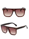 Oversized Square-Frame Acetate Sunglasses