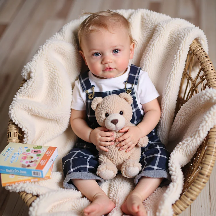 20" Reborn Baby Boy Doll with Blonde Hair,Toddler Boy Named Catiala