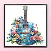 Flower Guitar-18CT Stamped Cross Stitch 25*25cm/9.84*9.84in