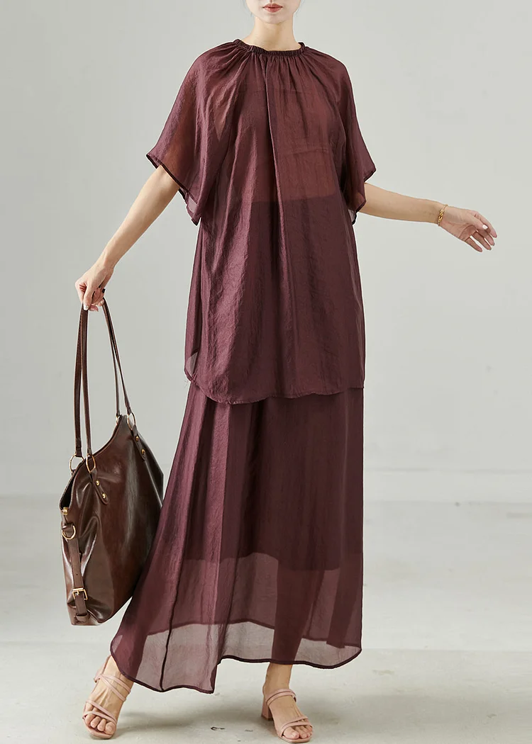 Plus Size Mulberry Oversized Linen Women Sets 2 Pieces Summer