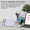 MIDI Controller Strike Pad Midi Drum Pad RGB Backlit MIDI Keyboard BT Connection Low Latency 16 Strike Pads 8 Assignable Knobs Note Repeat Portable MIDI Pad Controller