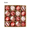 16PCS Gorgeous Painting Christmas Tree 6CM Hanging Balls Set