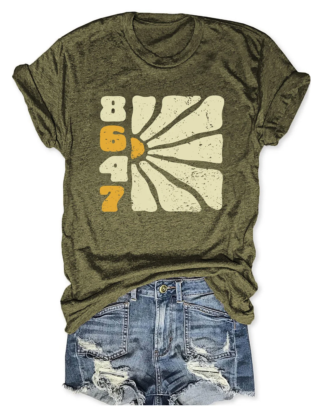 8647 Floral Subtle Anti FDT T-shirt