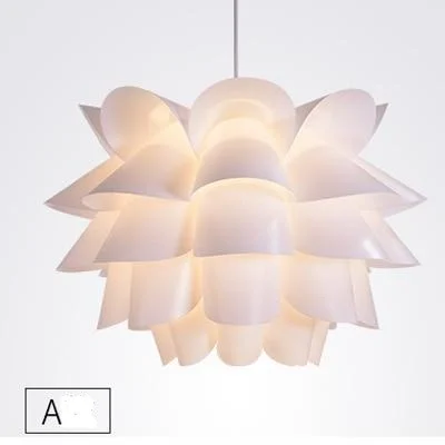 DIY Lotus  Puzzle Pendant Lamp E27 pendant light Cafe Living Room Restaurant Ceiling Room Decoration LED Hanging Lamp