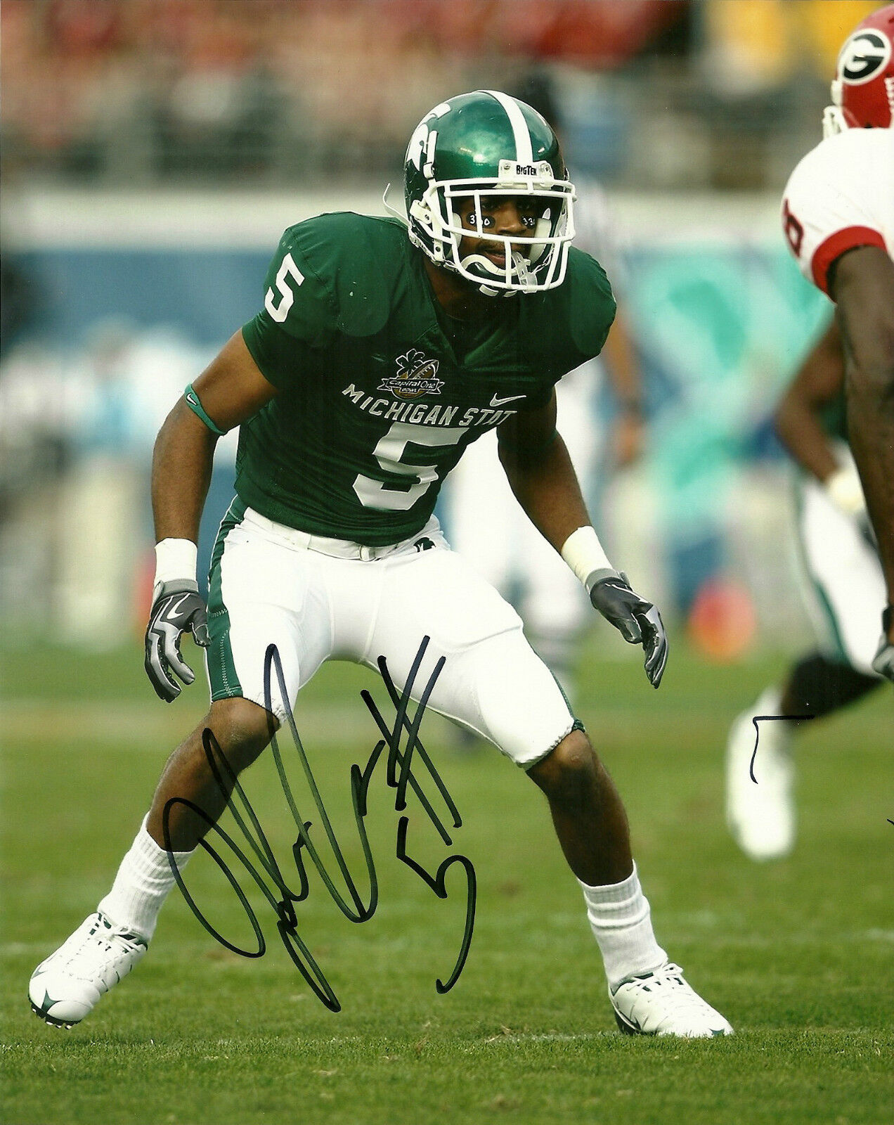 JOHNNY ADAMS HAND SIGNED MICHIGAN STATE SPARTANS 8X10 Photo Poster painting W/COA